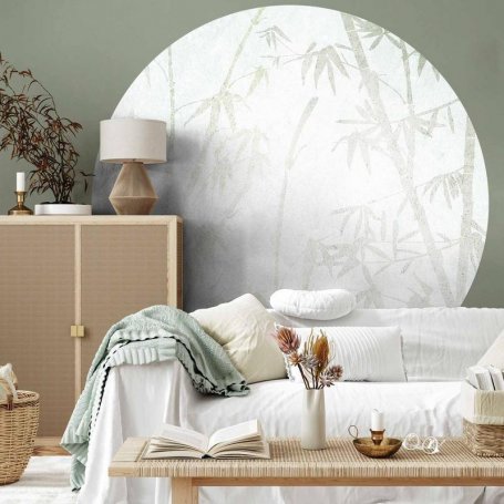 Pyöreä seinämaalaus - Jungle in Asia