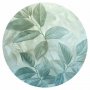 Pyöreä seinämaalaus - Mint leaves: large botanical motif