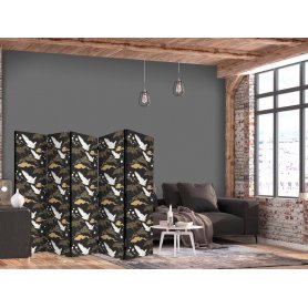 Sermi - Oriental impressions - decorative pattern with a motif of flying cranes on a dark background
