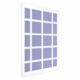 Juliste - White Lines - a grid with large gaps on a blue background
