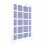 Juliste - White Lines - a grid with large gaps on a blue background