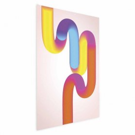 Juliste - Rainbow Tubes - abstract illustration with colorful gradients