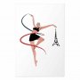 Juliste - Illustration of a Woman with a Ribbon - Artistic Gymnastics