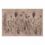 Juliste - Field Flowers - black plants on a lime wash background