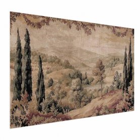 Juliste - Mediterranean Landscape - Old Tapestry with a Hill and Lake