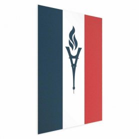 Juliste - French Flag with a Torch
