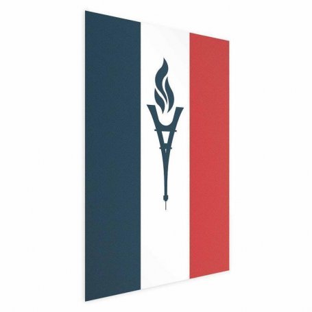Juliste - French Flag with a Torch