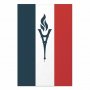 Juliste - French Flag with a Torch
