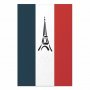 Juliste - Graphic Eiffel Tower Against the French Flag