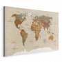 Taulu - World Map: Beige Chic