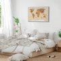 Taulu - World Map: Beige Chic