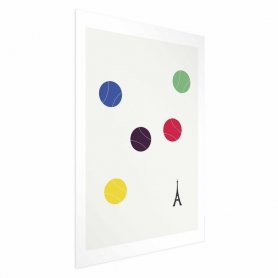 Juliste - Eiffel Tower and Colorful Tennis Balls