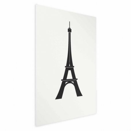 Juliste - Eiffel Tower Simple Black-and-White Graphic