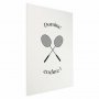 Juliste - Summer Games - Badminton Rackets on a White Background