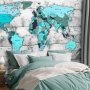 Fototapetti - World Map: Blue Continents