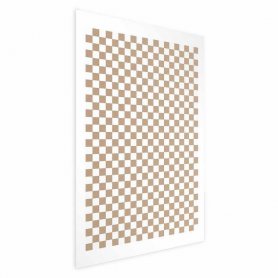 Juliste - Geometry and Browns - a chessboard pattern in neutral shades