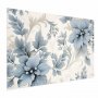 Juliste - Turquoise Ornamental Retro Flowers