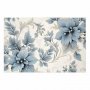 Juliste - Turquoise Ornamental Retro Flowers