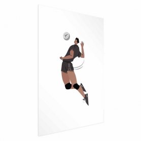 Juliste - Volleyball Player on a Light Background - Illustration