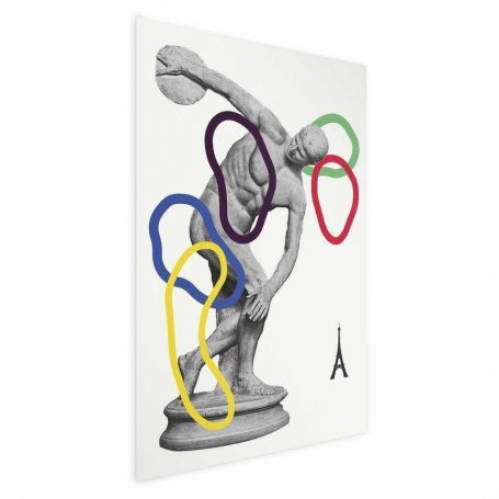 Juliste - Collage Graphic - Discus Thrower - Sculpture
