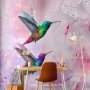 Fototapetti - Colourful Hummingbirds (Purple)