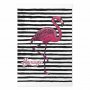 Juliste - Black Stripes and Flamingo