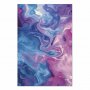 Juliste - Night Flows - abstract waves in shades of blue and purple