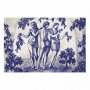 Juliste - Ancient Vineyard - three women in a portal painted in blue ink
