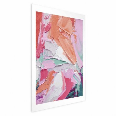 Juliste - Pink Palette - vibrant shades of pink, orange, and green on canvas