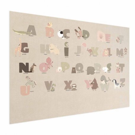 Juliste - Beige Alphabet