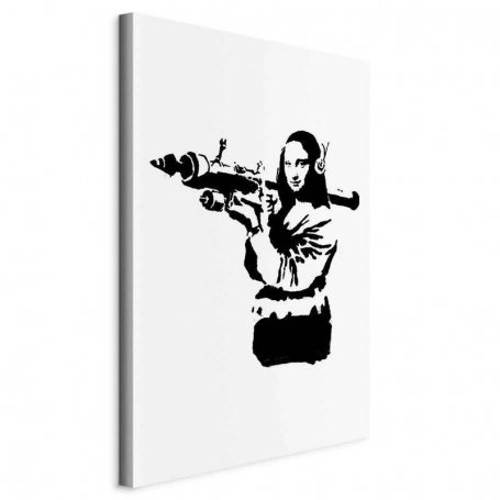 Taulu - Banksy Mona Lisa with Rocket Launcher (1 Part) Vertical