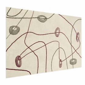 Juliste - Lines and Shapes - a bead labyrinth on a pale, worn background