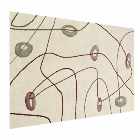 Juliste - Lines and Shapes - a bead labyrinth on a pale, worn background