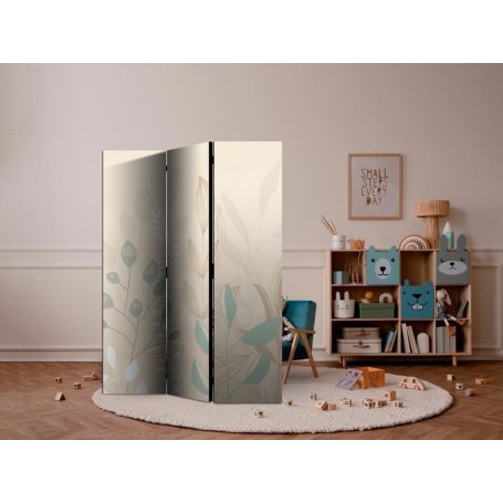 Sermi - Morning in the Meadow - Various Pastel Plants on a Beige Background