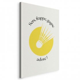 Taulu - Badminton Shuttlecock on a Yellow Circle Background