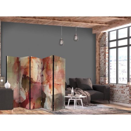 Sermi - Rose Abstraction - Spilled Watercolor Paint in Spring Colors