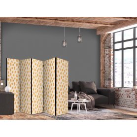 Sermi - Drawn Pattern in Spots and Dots - in Shades of Orange and Ecru