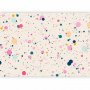 Fototapetti - Dots Speckles and Splatters Multicolored Cheerful Pattern on a Light Pink Background