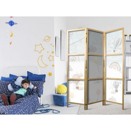 Japanilainen sermi - Balloons in the Sky - Balloons in Pastel Colors Flying Through a Cloudy Sky - Among Rainbows and St