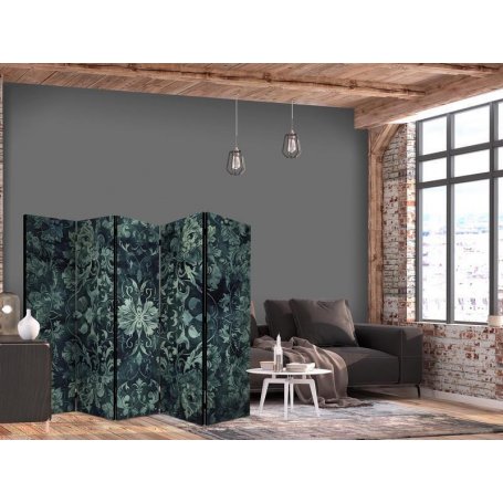 Sermi - Oriental Carpet Pattern - Emerald Ornaments and Rubbed Patterns