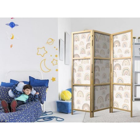 Japanilainen sermi - Spring - Pastel Rainbows on a Rainy Day with Hearts