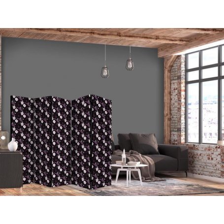 Sermi - Birds Among Flowers - Pheasants Surrounding Peonies - Purple