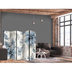 Sermi - Turquoise Flowers in Retro Vibe Floral Ornaments