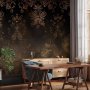 Fototapetti - Baroque Ornaments in Patinated Gold and Browns: Retro Motif
