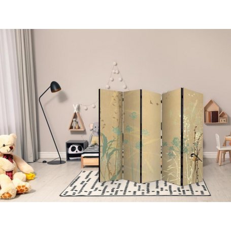 Sermi - Tiny Bird - Colorful Grasses in Golden Shades of Sunset