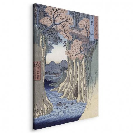 Taulu - Utagawa Hiroshige – The monkey bridge in the Kai province