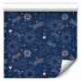 Tapetti - Cosmic Fantasy - Pattern with Suns - Moons - and Dragonflies on a Dark Background