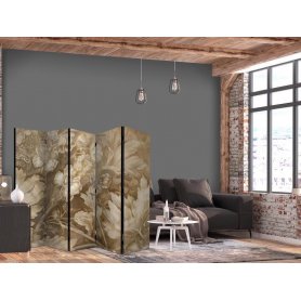 Sermi - Carved Floral Ornaments in Soft Sepia and Brown Tones