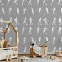 Tapetti - Sports Silhouettes - Dynamic figures of soccer players on a gray background