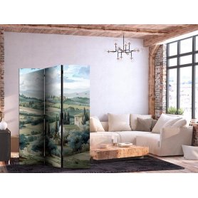 Sermi - Landscape with Green Fields and Trees - Tuscan Sunny View